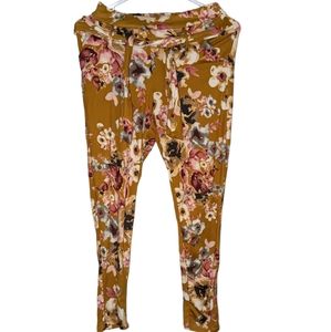 Girls casual floral pants size small